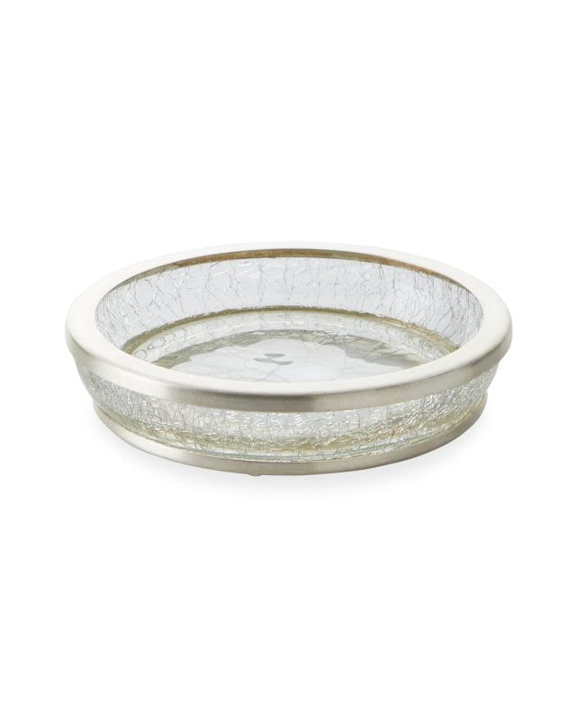 Pomaria Brushed Silver Oval Soap Dish